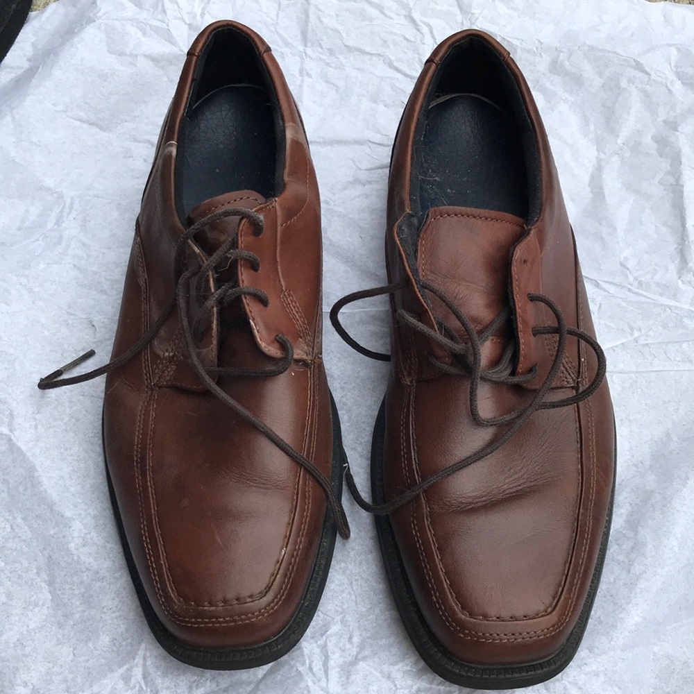 Vibran brown men’s dress shoes SZ 10 - Picture 2 of 3